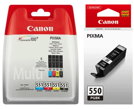 Canon Canon Pixma MG6400 Canon OE PGI-550PGBK + OE CLI-551BK/C/M/Y