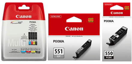 Canon Canon Pixma MG7140 Canon OE PGI-550PGBK + OE CLI-551BK/C/M/Y/GY
