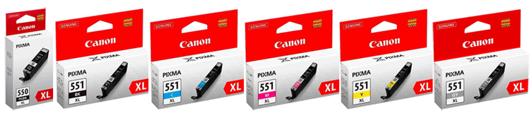 Canon Canon Pixma MG7550 Canon OE PGI-550PGBKXL + OE CLI-551BK/C/M/Y/GYXL