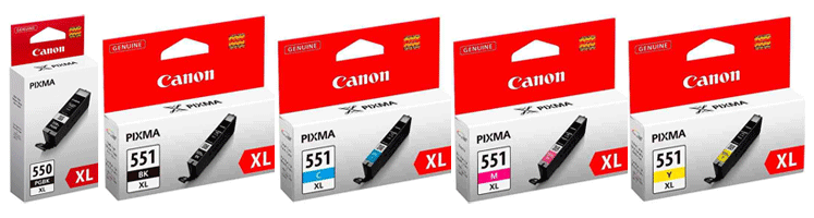 Canon PGI-550XL / CLI-551XL Canon OE PGI-550PGBKXL + OE CLI-551BK/C/M/YXL