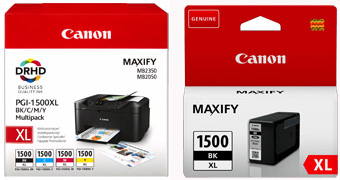 Canon Canon Maxify MB2750 Canon OE PGI-1500XLBK/C/M/Y+BK