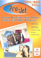 Photo Paper 50% Off Pro Jet Photo Papers PJ-GM255-20