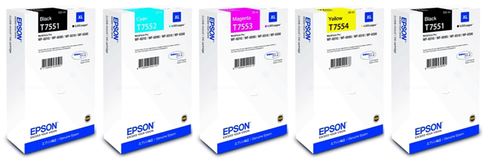Epson WorkForcePro WF-8590DTWF OE T7551-T7554 MULTIPACK + T7551